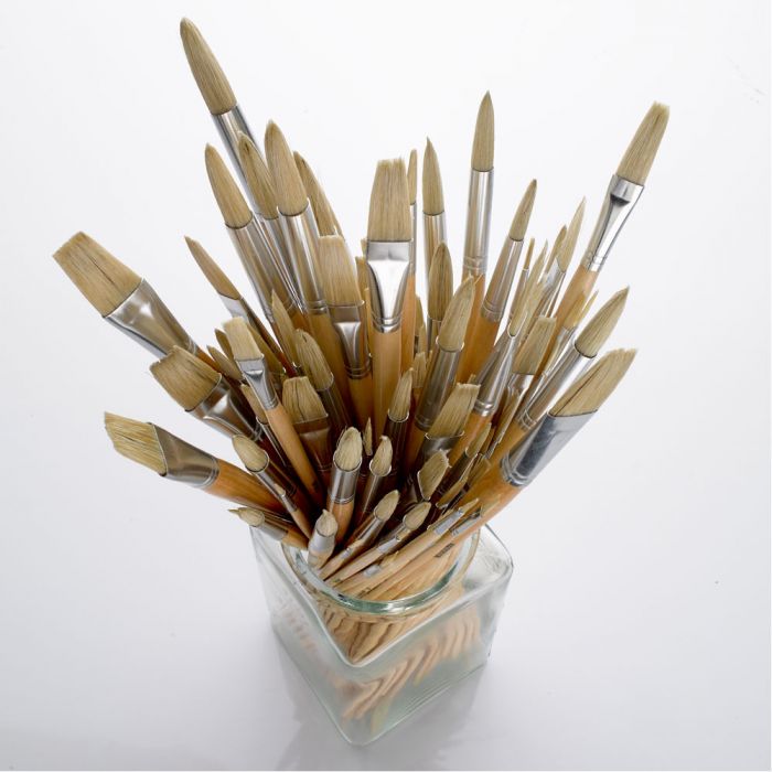 (long handle) Paint Brushes - Single Graded hog hair
