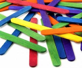 Coloured Lolly Sticks - 50pcs