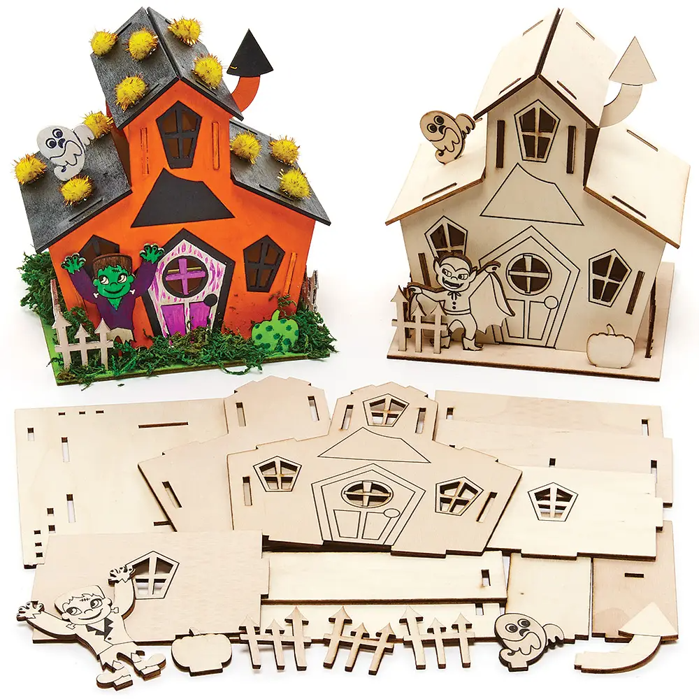 Halloween Wooden Haunted House Kit