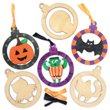 Halloween hanging wooden decorations