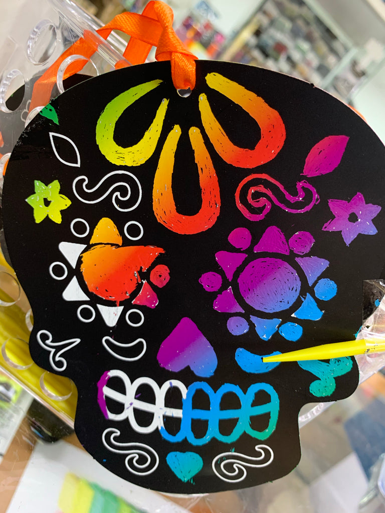 Halloween Skull scratch off kits