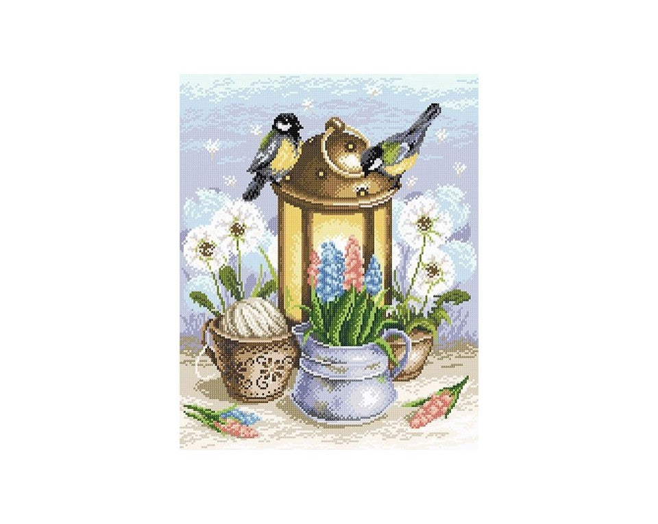 Diamond Art - Birds and Lamp