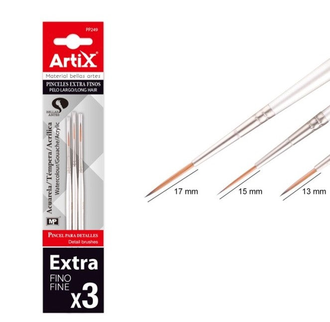 pp249 - Artix Extra Fine Brushes - 3 pcs