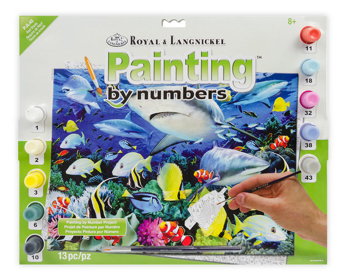 Paint by numbers Junior - Reef sharks